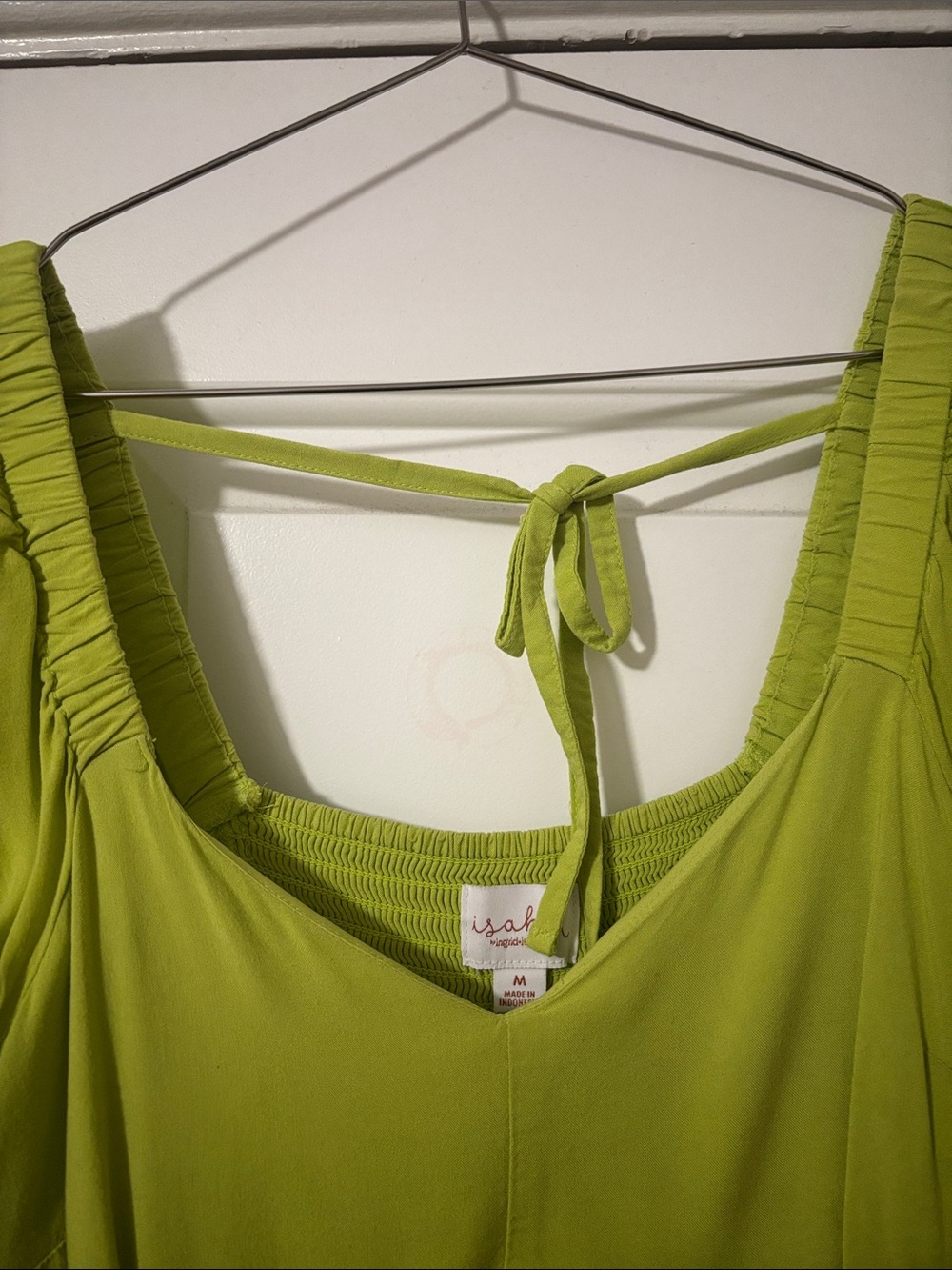 Ingrid & Isabel Lime Green Tiered Maxi Dress with Tie Back - Picture 2 of 4